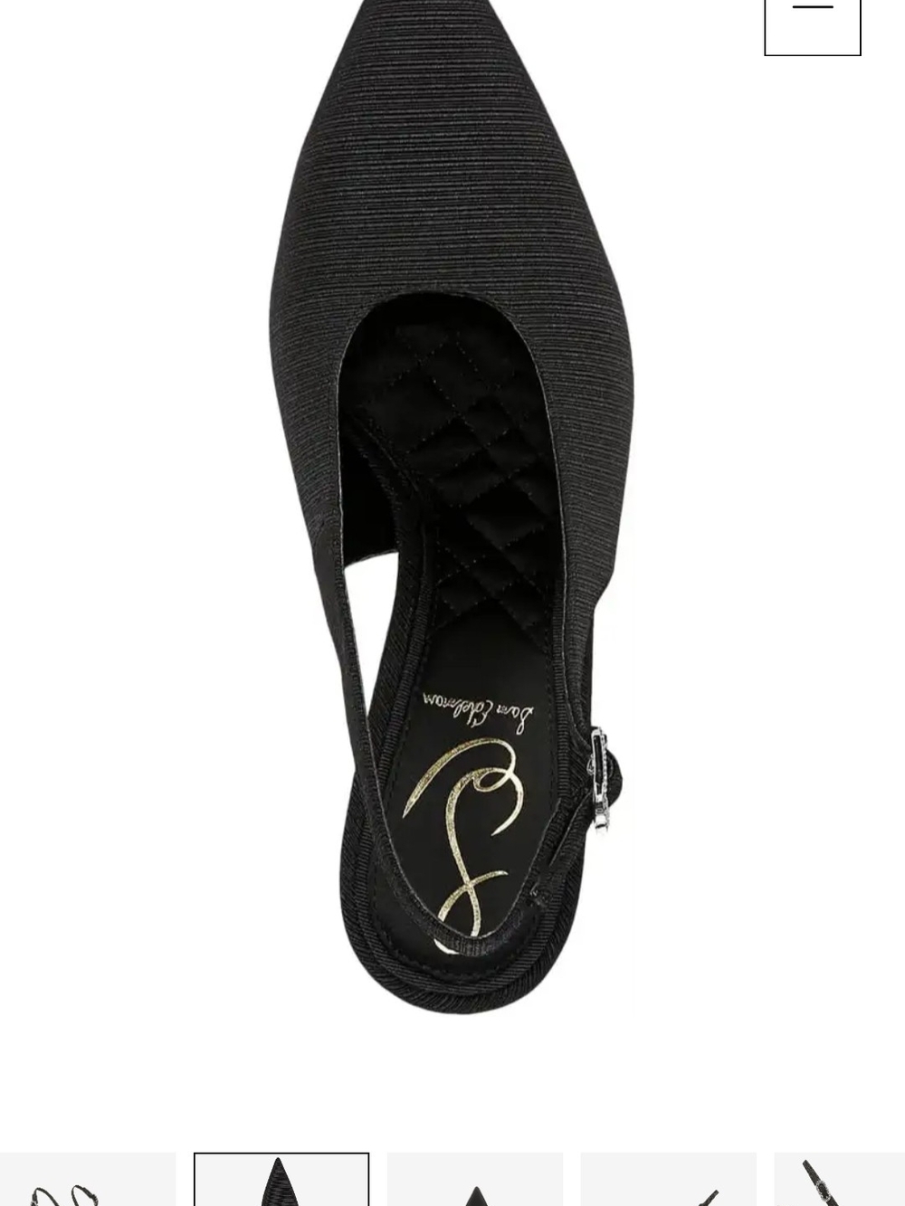 NIB Sam Edelman Black Slingback Pointed-Toe Stiletto Pumps. Size 7 - Picture 2 of 13